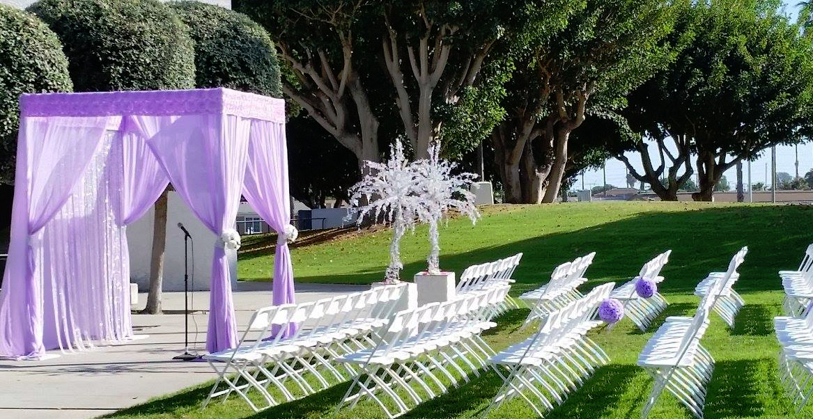 outdoor wedding set up